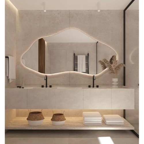 Frameless Aesthetic Backlit LED Lighting Illimunated Vanity Mirror