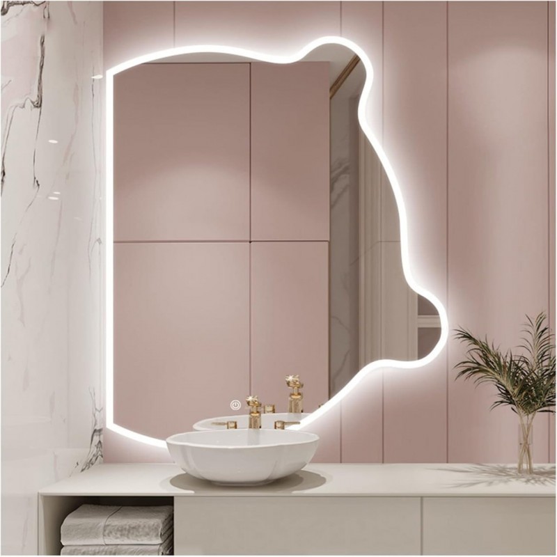 Frameless CUTE BEAR Backlit LED Lighting Illimunated Vanity Mirror